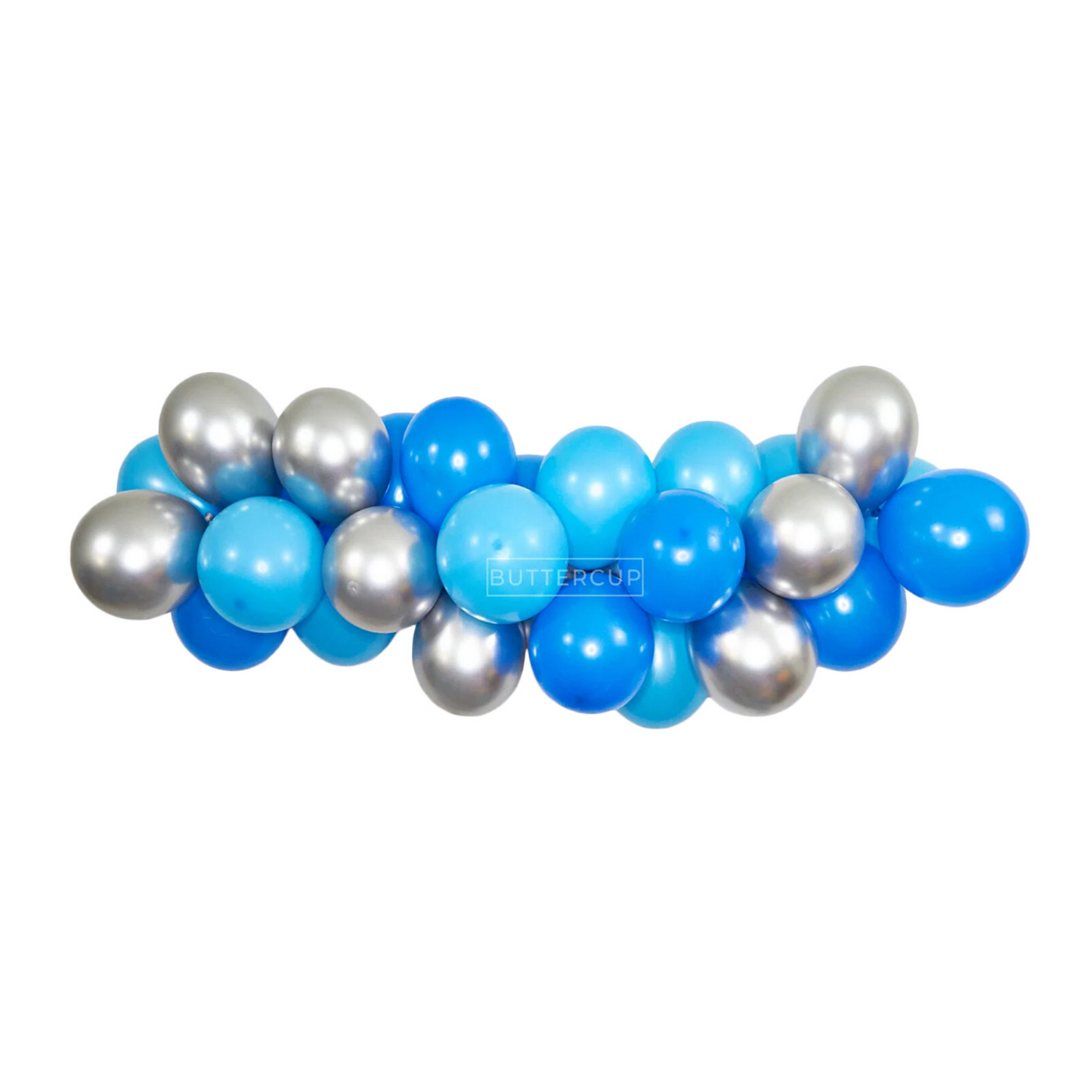Blue, Chrome & Ocean Blue Balloon Garland Kit