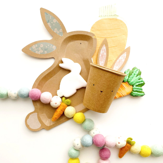 Bunny Shaped Paper Plates