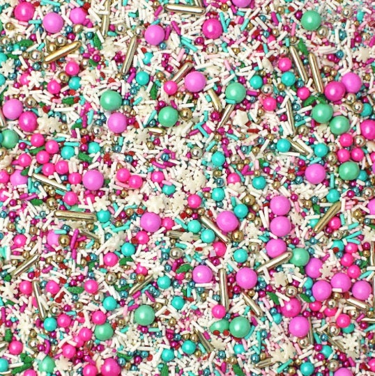 Pink & Green Cake Sprinkles