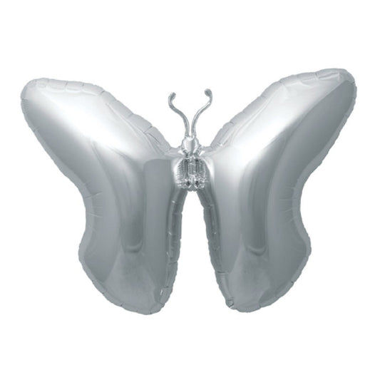 Silver Butterfly Foil Balloon