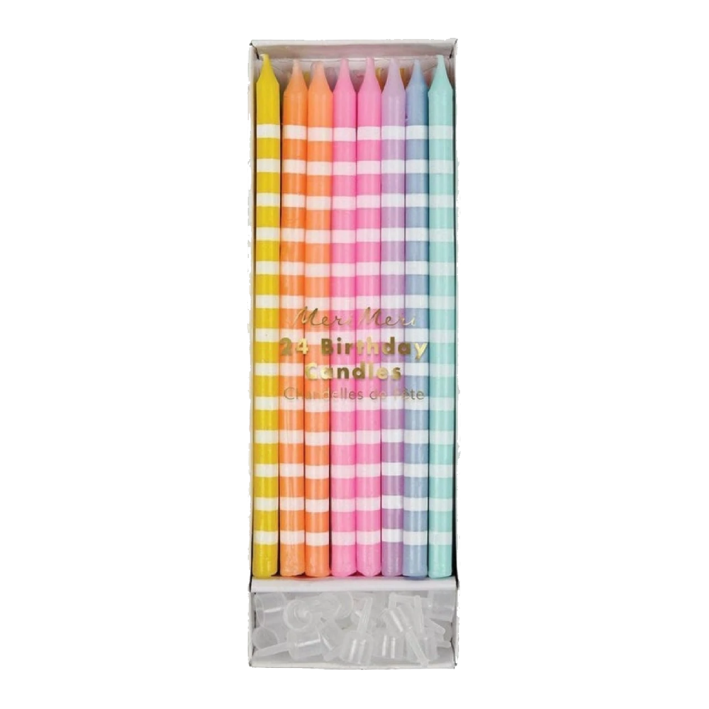 Tall Pastel Birthday Party Candles