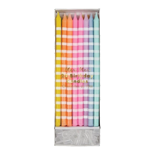 Tall Pastel Birthday Party Candles