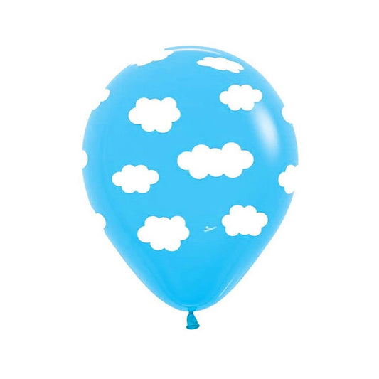 11" Blue Cloud Latex Balloons