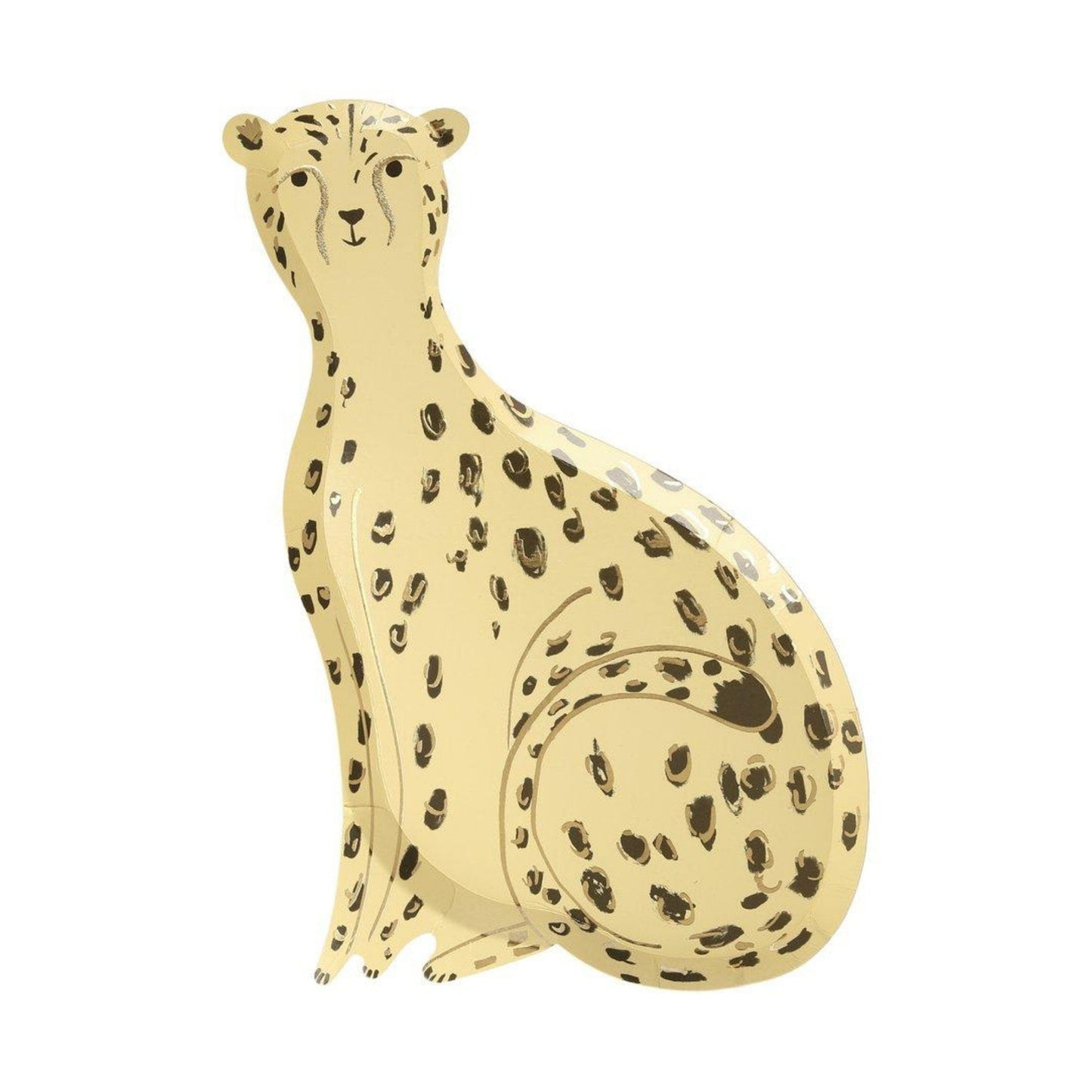 Pack of 8 Large Cheetah Shaped Safari Party Plates