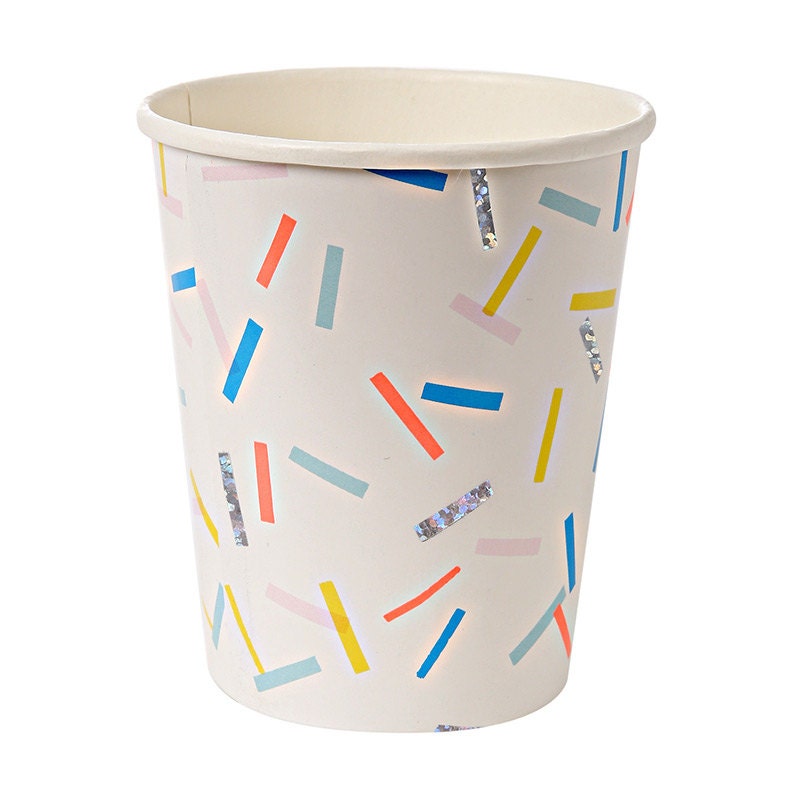 Confetti Rainbow Party Paper Cups