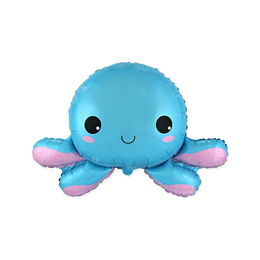 Blue Octopus Foil Balloon