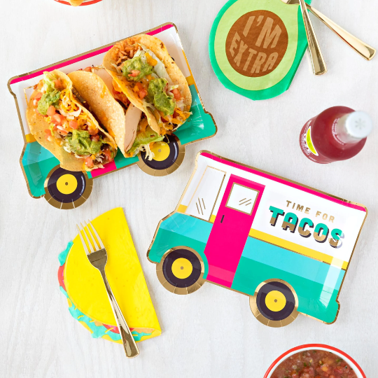 Taco Truck Paper Plate