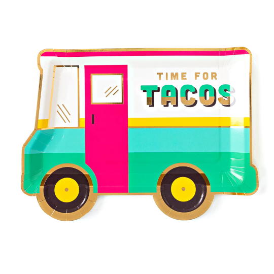 Taco Truck Paper Plate