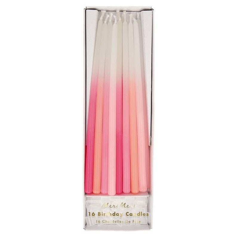 Pink Dipped Taper Candles
