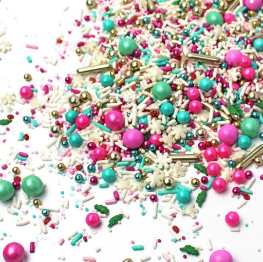 Pink & Green Cake Sprinkles