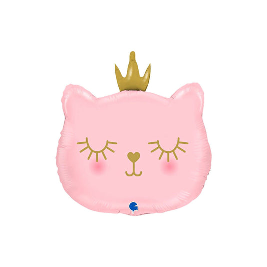 Pink Cat Princess Foil Balloon