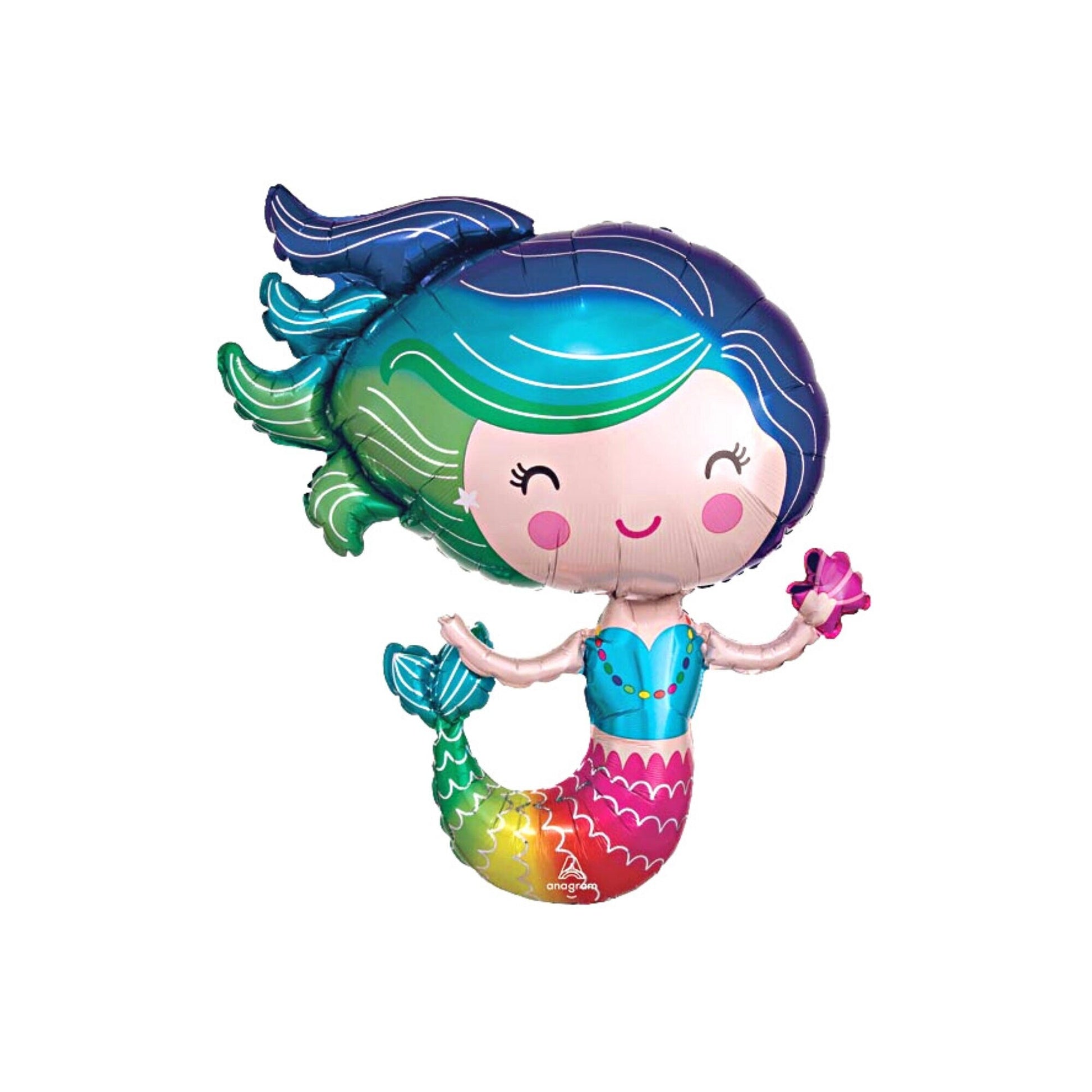 Rainbow Mermaid Foil Balloon