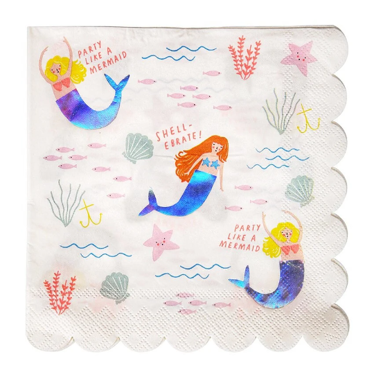 Pack of 16 Mermaid Party Paper Plates