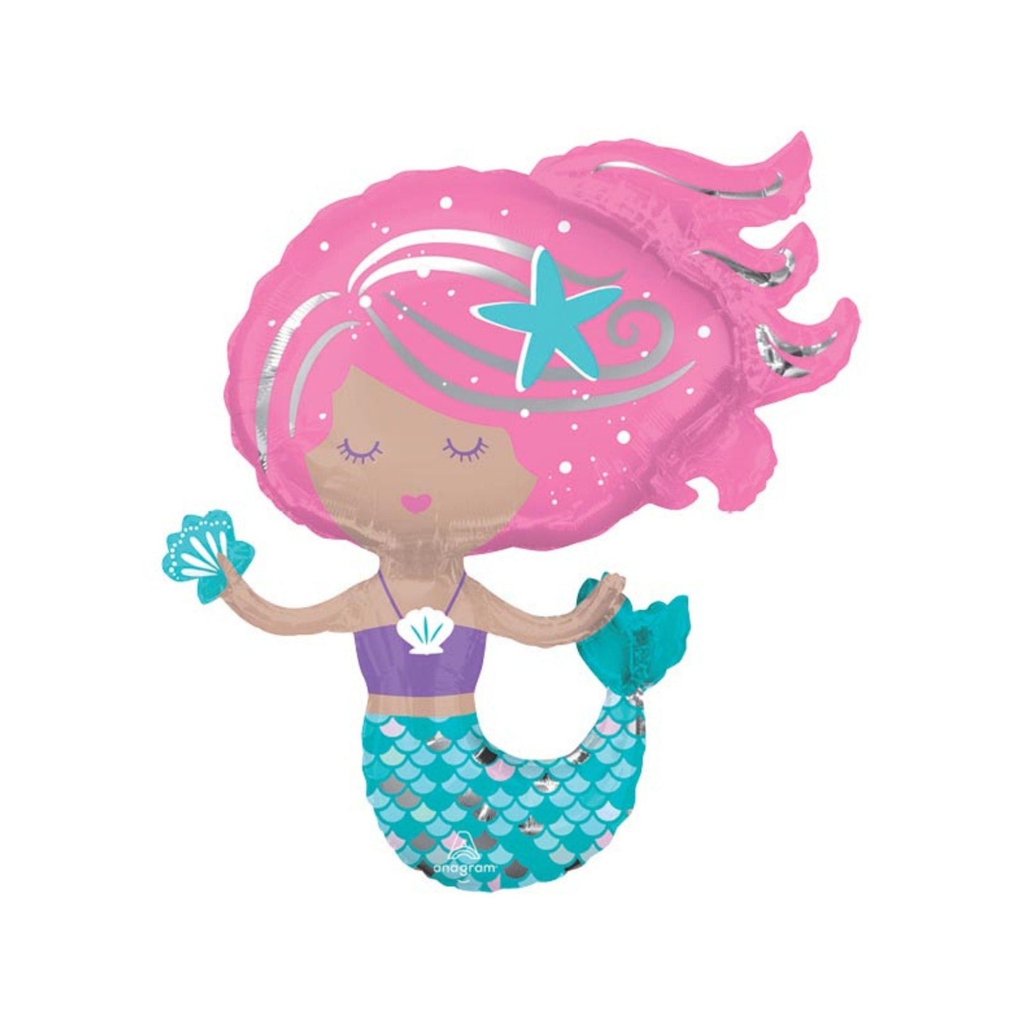 Pink Mermaid Foil Balloon