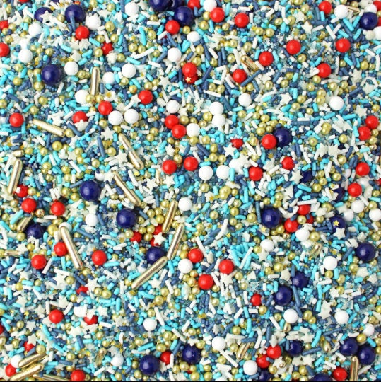 Red White & Blue Sprinkles Mix